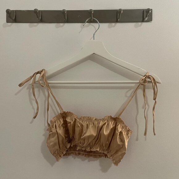 ARE YOU AM I Fawn/Champagne NAI Silk Bandeau!｡･:*:･ﾟ★,｡･:*:･ﾟ☆｡･:*:･ﾟ★,｡･:*:･ﾟ☆ - Picture 3 of 5